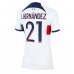 Billige Paris Saint-Germain Lucas Hernandez #21 Udebane Fodboldtrøjer Dame 2023-24 Kortærmet